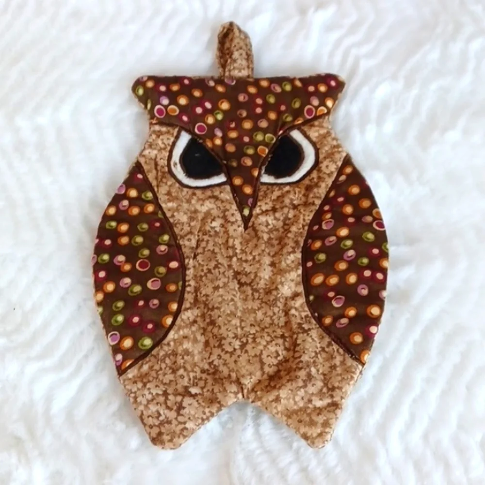 POTHOLDERS Vintage SetOf 3 1960,s 1970,s Owl‎ &Shell Holders
